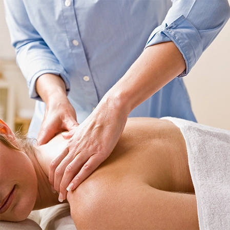 Woman Receiving Massage Therapy